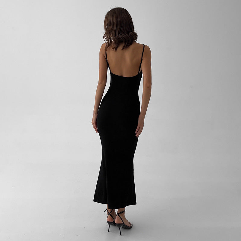 Black Lace High-Waist Pencil Dress