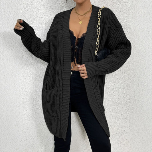 Long Sleeve Pocket Cardigan Coat